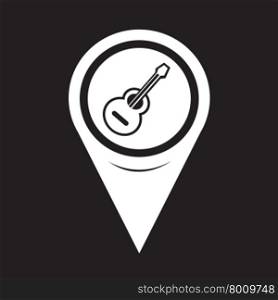 Map Pointer Guitar Icon