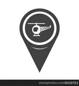 Map Pointer Helicopter Icon