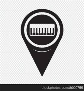 Map Pointer music Icon
