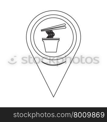 Map Pointer Noodles Icon