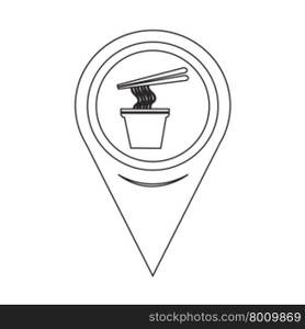 Map Pointer Noodles Icon
