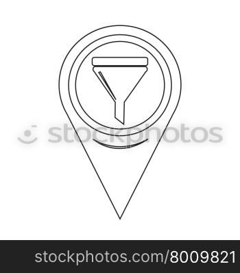 Map Pointer Oil Fill Icon