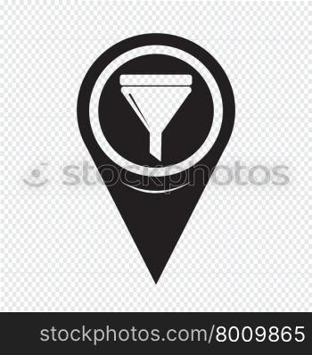 Map Pointer Oil Fill Icon