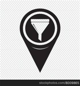 Map Pointer Oil Fill Icon