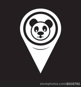 Map Pointer Panda Icon