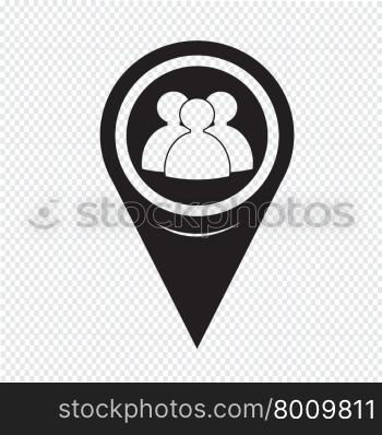 Map Pointer people icon