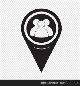Map Pointer people icon