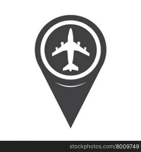 Map Pointer Plane Icon