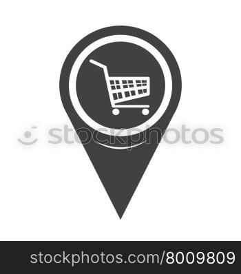 Map Pointer Shopping Cart Icon