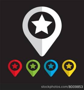 Map Pointer Star Icon