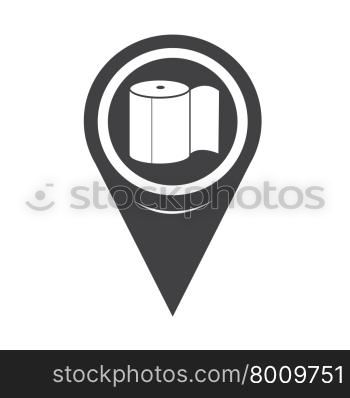 Map Pointer Toilet Paper Icon