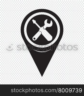 Map Pointer Tool Icon