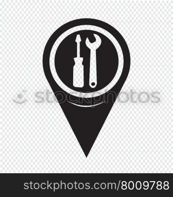 Map Pointer Tool Icon