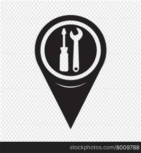 Map Pointer Tool Icon