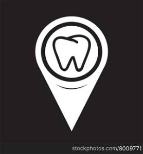 Map Pointer Tooth Icon