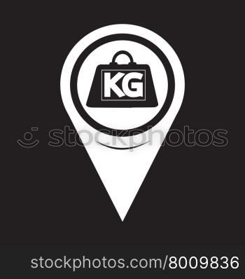 Map Pointer Weight Kilogram Icon