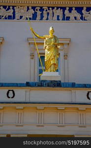 marble and statue in old city of london england