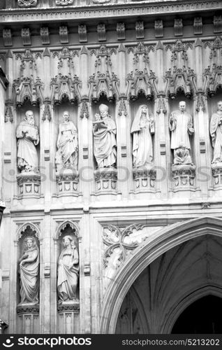 marble and statue in old city of london england