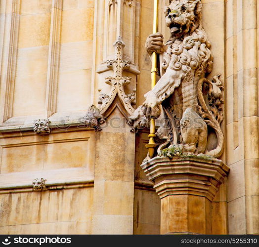 marble and statue in old city of london england