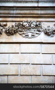 marble and statue in old city of london england