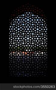Marble carved screen window at Humayun&acute;s Tomb, Delhi, India