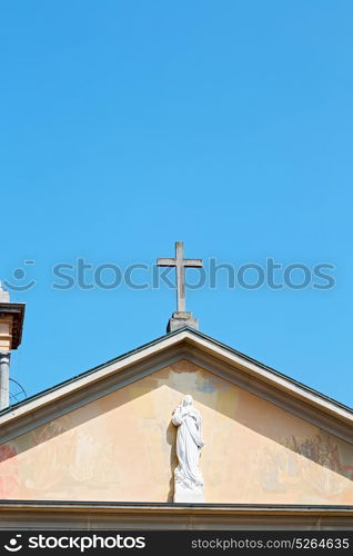 marble in old historical construction italy europe milan and statue