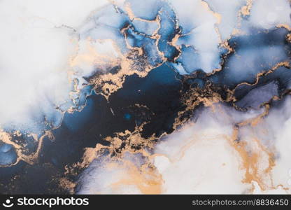 Marble ink abstract art from exquisite original painting for abstract background . Painting was painted on high quality paper texture to create smooth marble background pattern of ombre alcohol ink .. Marble ink abstract art from exquisite original painting for abstract background