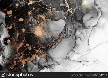 Marble ink abstract art from exquisite original painting for abstract background . Painting was painted on high quality paper texture to create smooth marble background pattern of ombre alcohol ink .. Marble ink abstract art from exquisite original painting for abstract background