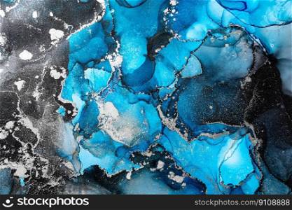 Marble ink abstract art from exquisite original painting for abstract background . Painting was painted on high quality paper texture to create smooth marble background pattern of ombre alcohol ink .. Marble ink abstract art from exquisite original painting for abstract background