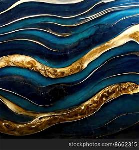 Marble Natural Luxury texture design with ocean patterns 3d illustrated