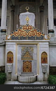 Marble pavilion and palace in Topkapi, Istanbul, Turkey