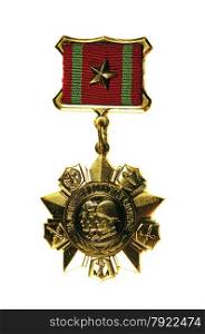 "March 31, 2015: Medal "For Distinction in Military Service II degree on a white background"