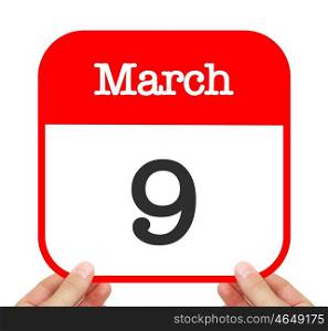 March 9 written on a calendar