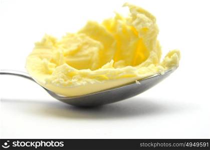 Margarine on spoon
