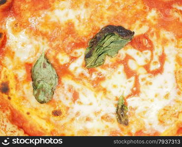 Margherita pizza background. Margherita aka margarita traditional Italian pizza useful as a background