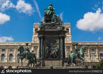 Maria Theresia Monument, in Vienna, Austria, Europe. The monument was built by Kaspar von Zumbusch in the year 1888