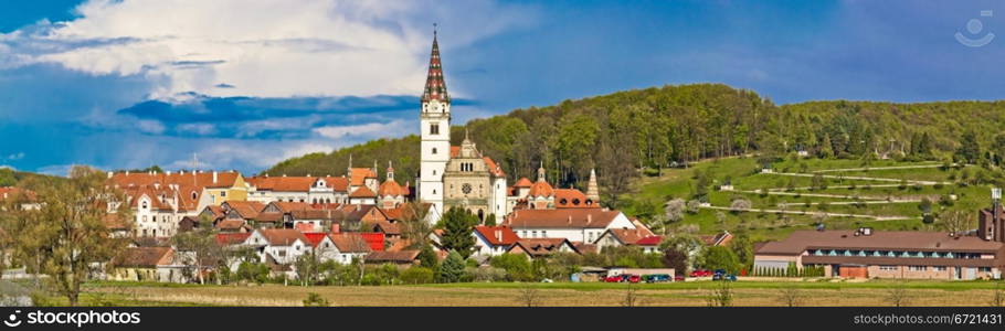 Marian shrine Marija bistrica panoramic view, Zagorje, Croatia