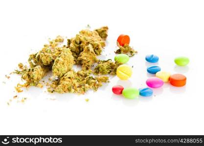 Marihuana, drugs, pills, narcotic