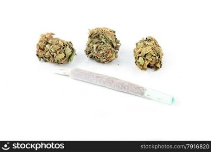 Marihuana joint with marihuana