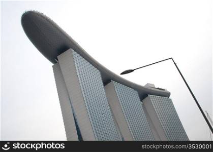 Marina Bay Sands casino and luxury holiday resort at Bayfront Avenue in Singapore