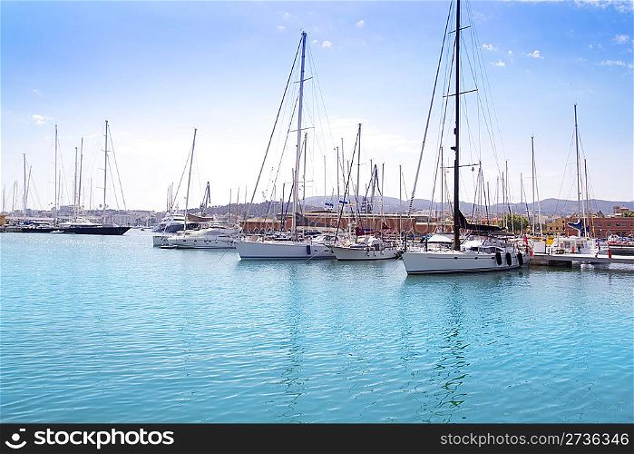 Marina port in Palma de Mallorca at Balearic Islands Spain