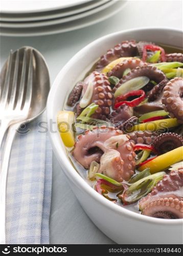 Marinated Baby Octopus Salad with Chilli