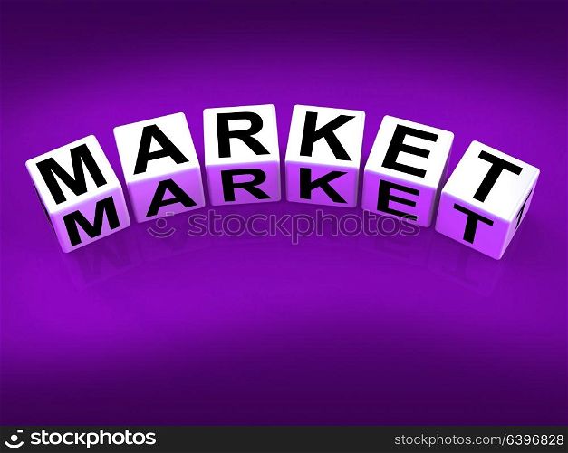 Market blocks Indicating Retail Promotions or Forex Trading