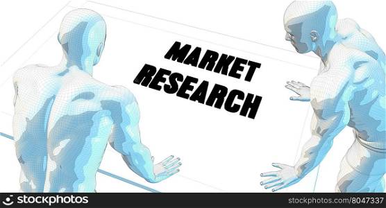 Market Research Discussion and Business Meeting Concept Art. Market Research