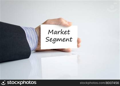 Market segment text concept isolated over white background