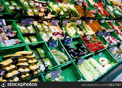 market vegetables. Vegetables Displayed on a Market Stall