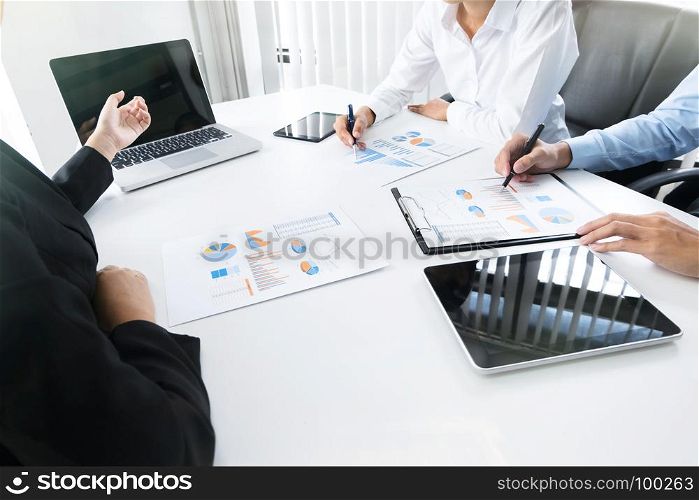 Marketing Analysis sales performance Team, Business meeting Concept