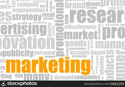 Marketing Background as Art with Related Terms. Marketing Background