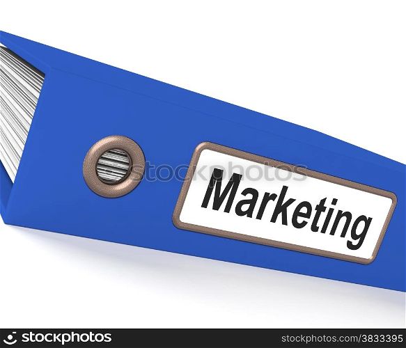 Marketing File Shows Sales And Advertising. Marketing File Showing Sales And Advertising