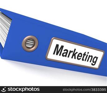 Marketing File Shows Sales And Advertising. Marketing File Showing Sales And Advertising